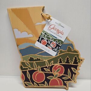 Totally Bamboo Georgia Cutting Board with Artwork by Summer Stokes NWT